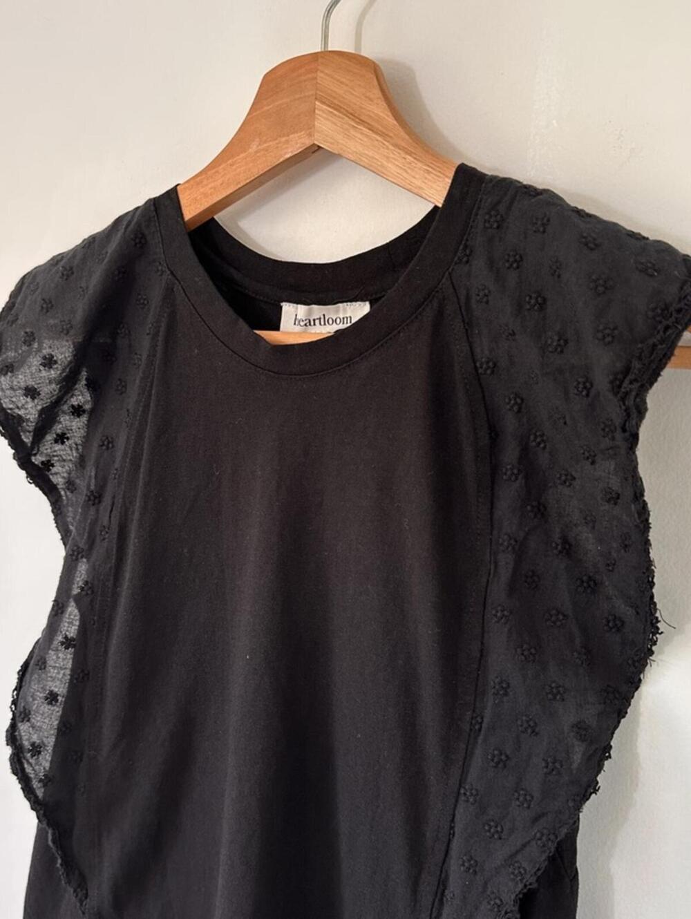 Heartloom Size S Greta Top T- Shirt Lace Eyelet - Picture 3 of 8